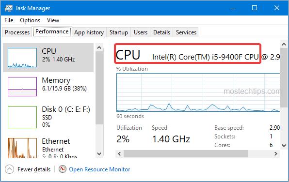 cpu in task manager