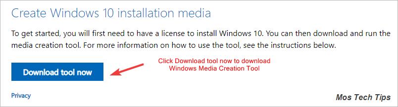 download creation media tool