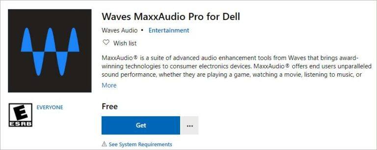 dell maxxaudio pro windows 10 download