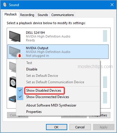 show disabled devices