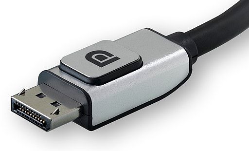 a photo of a displayport cable