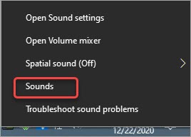 open sounds window