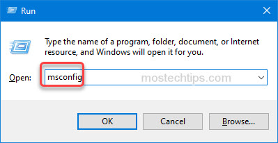 open the system configuration window