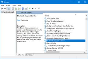 Bluetooth support service отсутствует windows 10