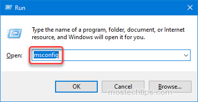 open the system configuration window