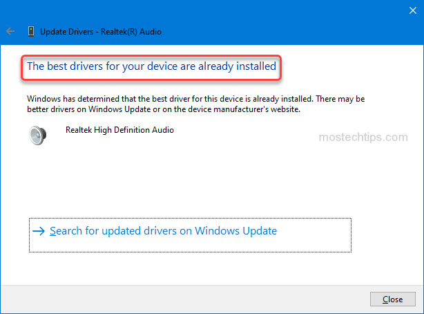 download free audio drivers for windows 10