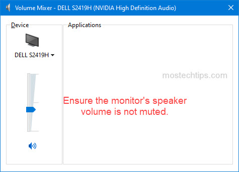 check if monitor's speaker volume is muted