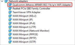 qualcomm atheros ar9485 wireless properties