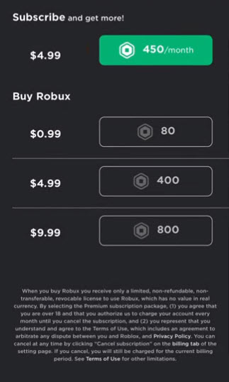 how to buy robux on a phone