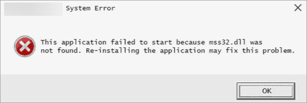 how to fix mss32.dll missing error