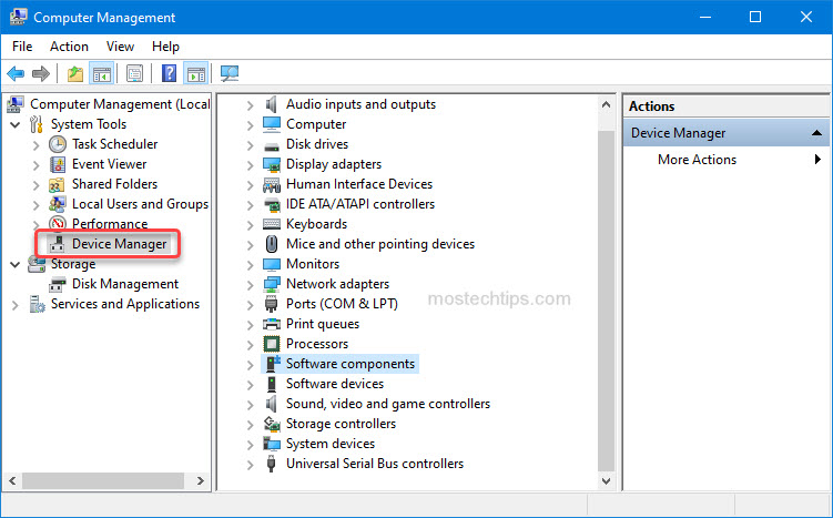 run device manager from computer management