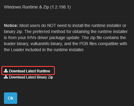 download latest runtime