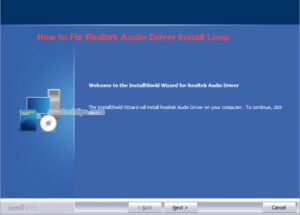 realtek audio driver install loop