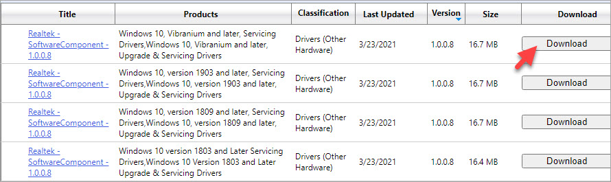 download asio driver from microsoft update catalog