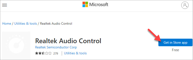 download realtek audio console from microsoft store