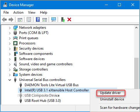 update usb driver windows 11 in device manager