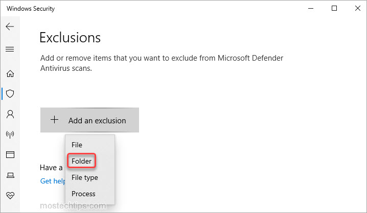 add valorant to windows security exclusion list