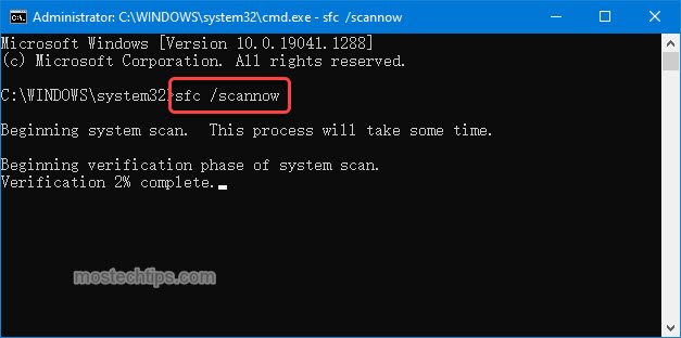 run system file checker tool to repair corrupted system files