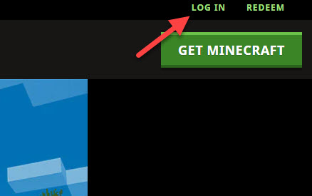 log in to minecraft website