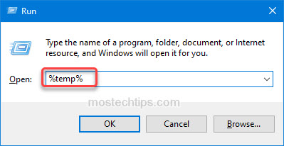 how to open temp folder