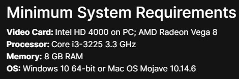 screenshot showing fortnite minimum system requirements