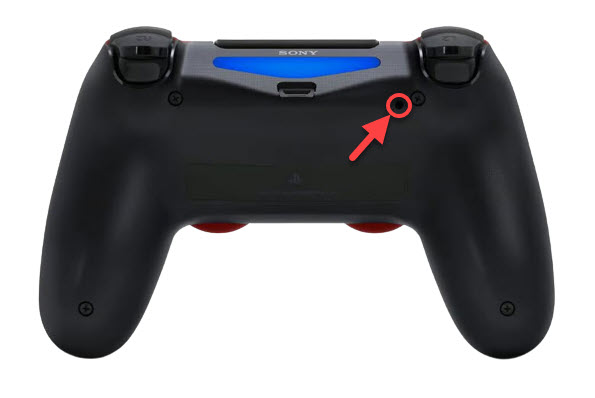 screenshot showing the reset button in ps4 controller
