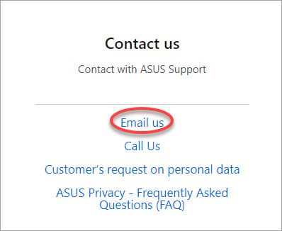 contact asus support