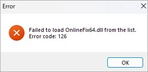 how to fix failed to load onlinefix64.dll